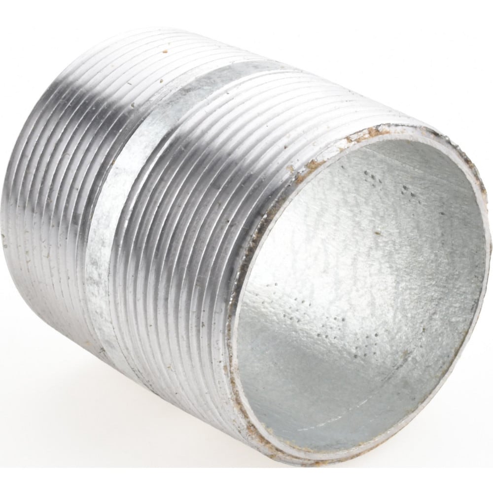 Galvanized Pipe Nipple: 2-1/2", 3" Long, Schedule 40, Steel