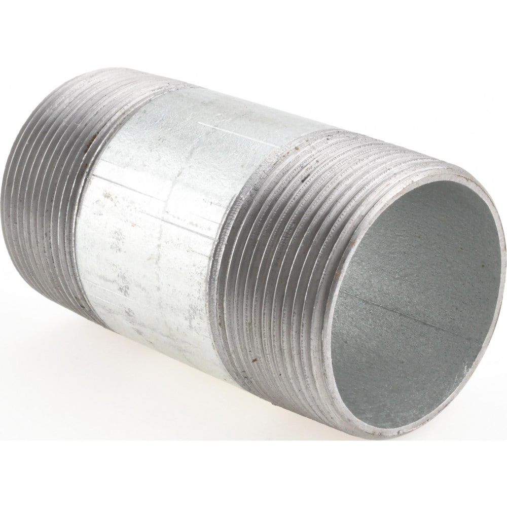 Galvanized Pipe Nipple: 2-1/2", 5" Long, Schedule 40, Steel