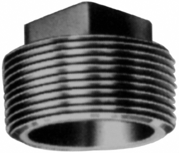 Made in USA 4.NPSH Malleable Iron Pipe Square Plug: 4" Fitting Image