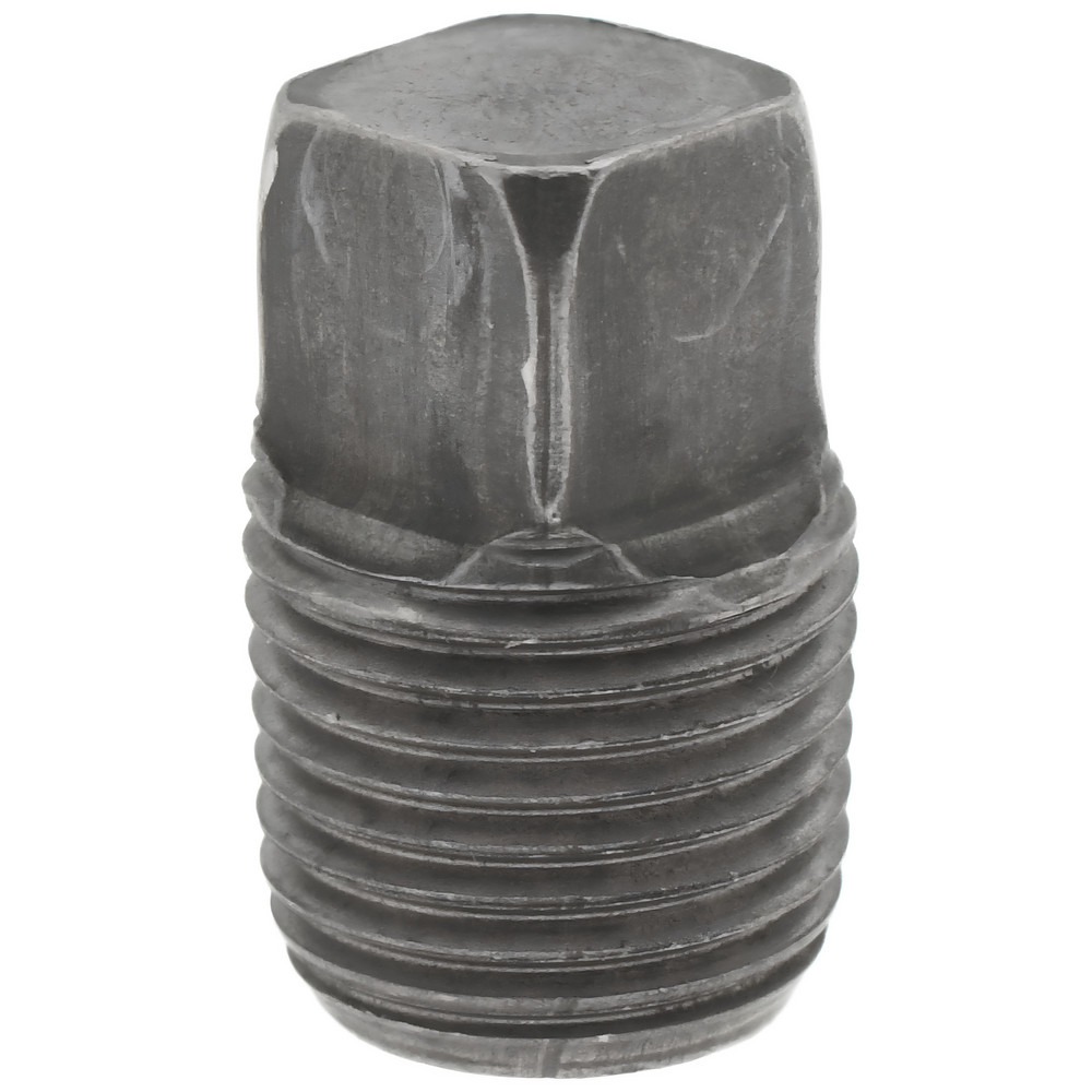 Black Square Plug: 1/8", Threaded