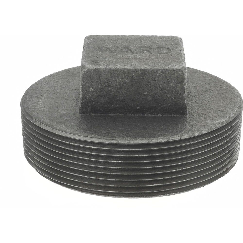 Value Collection B291 100 Size 4", Class 150, Malleable Iron Black Pipe Square Plug Image