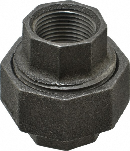 Made in USA Size 3/4", Class 150, Malleable Iron Black Pipe Union 36995561 MSC Industrial