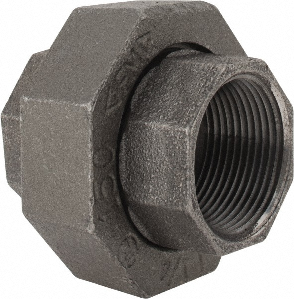 Black Union: 1-1/4", Threaded