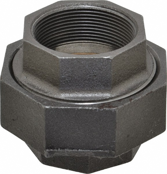Made in USA Size 2", Class 150, Malleable Iron Black Pipe Union