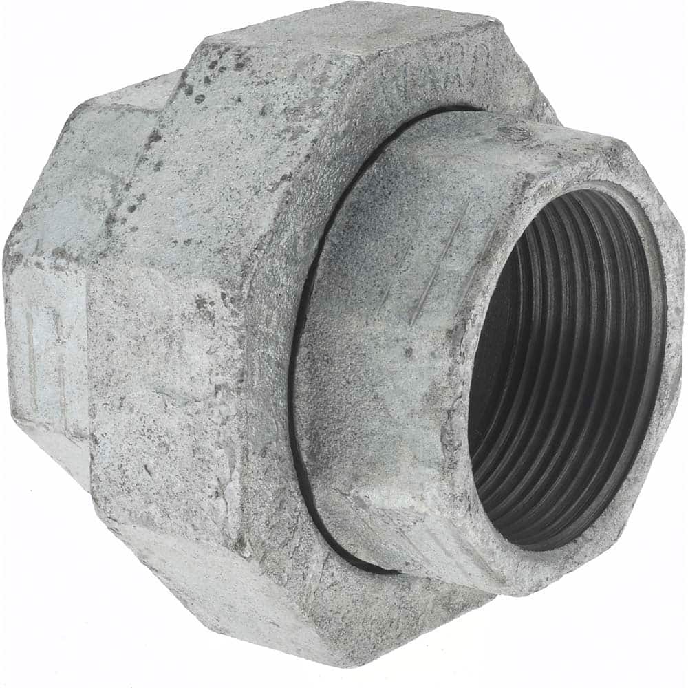 with Female Threaded Connects Everflow Supplies GMUN0114 1-1/4 Galvanized Malleable Iron Straight Union for 150 lb Applications