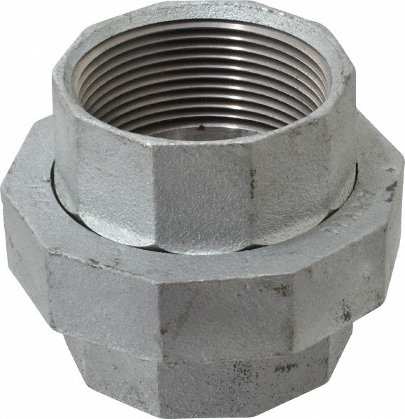 Made in USA - 2-1/2" Galvanized Malleable Iron Pipe Union - 36995736