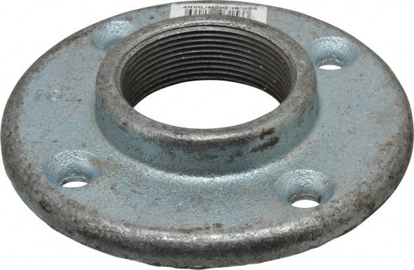 Made In Usa 2 Pipe 5 1 2 Od 1 Hub Length Galvanized Floor Pipe Flange 36995926 Msc Industrial Supply