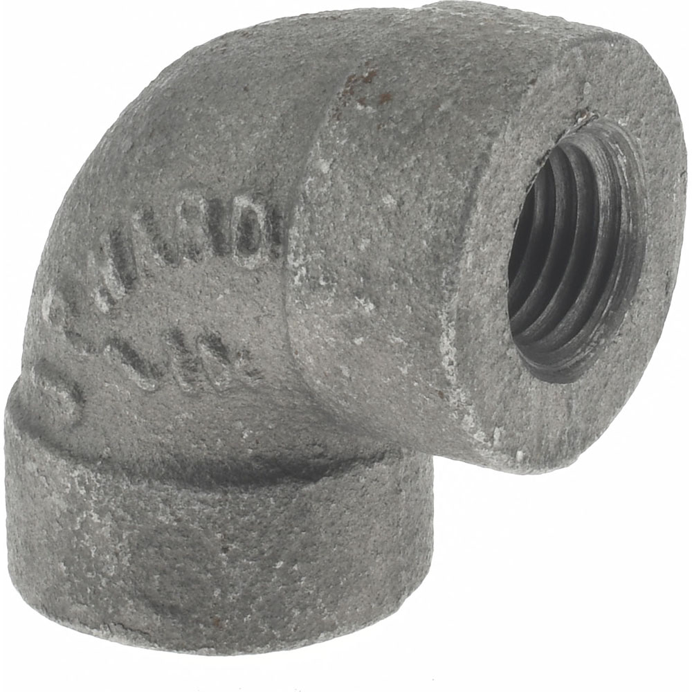 Size 1/4", Class 300, Malleable Iron Black Pipe 90° Elbow
