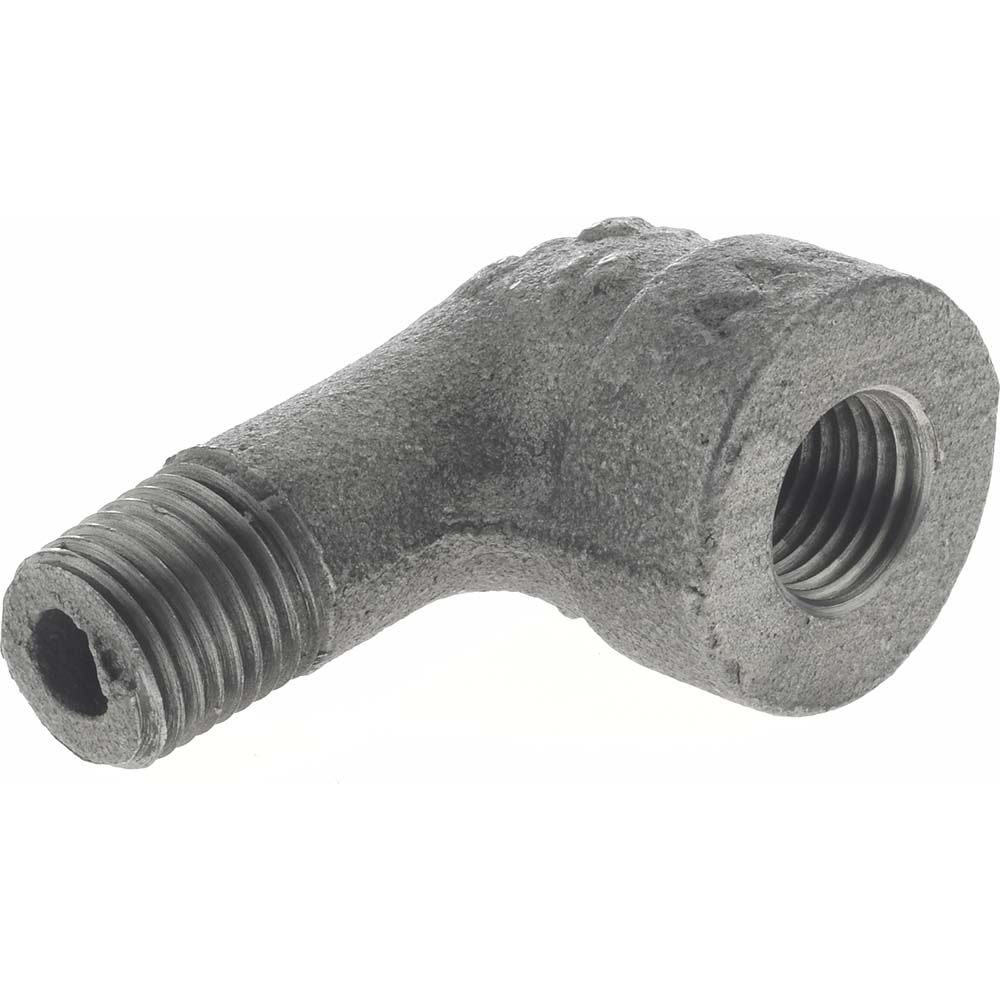 Black 90 deg Street Elbow: 1/4", Threaded - Malleable Iron, Class 300