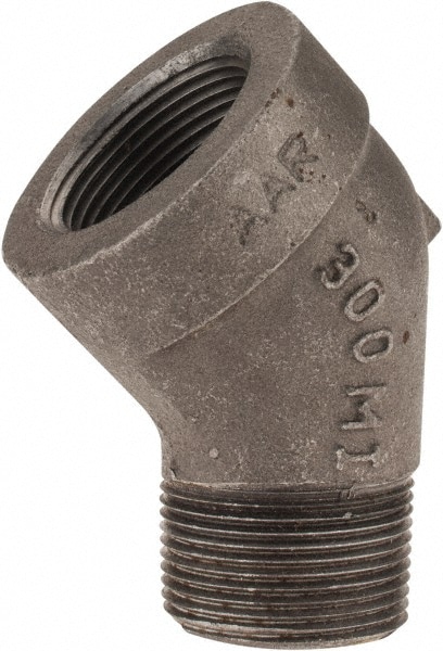 Black 45 ° Street Elbow: 1-1/4", Threaded