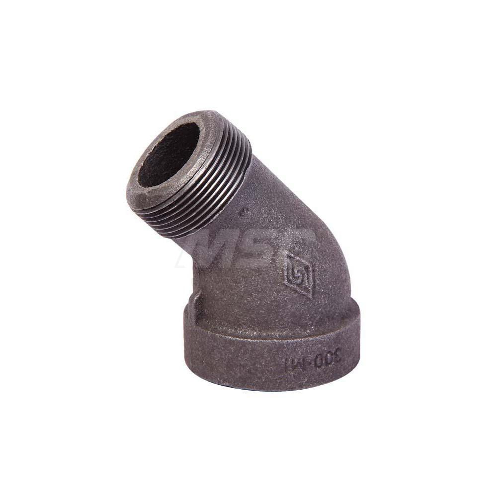 Value Collection B121 40 300# Size 1-1/2", Class 300, Malleable Iron Black Pipe 45° Street Elbow Image