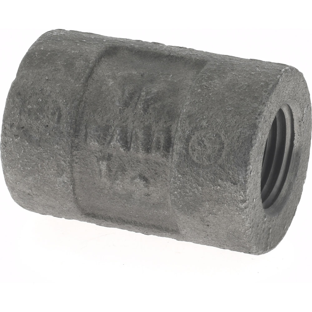 Black Coupling: 1/2", Threaded