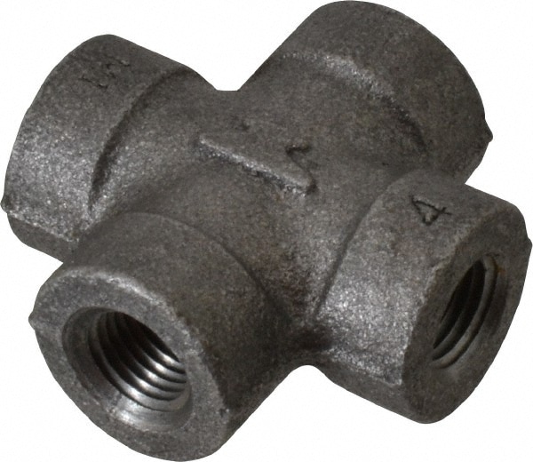 Black Cross: 1/4", Threaded