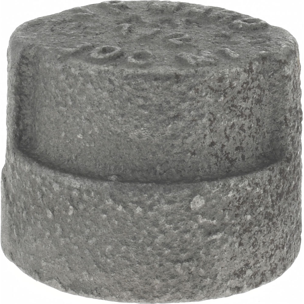 Black End Cap: 1/2", Threaded