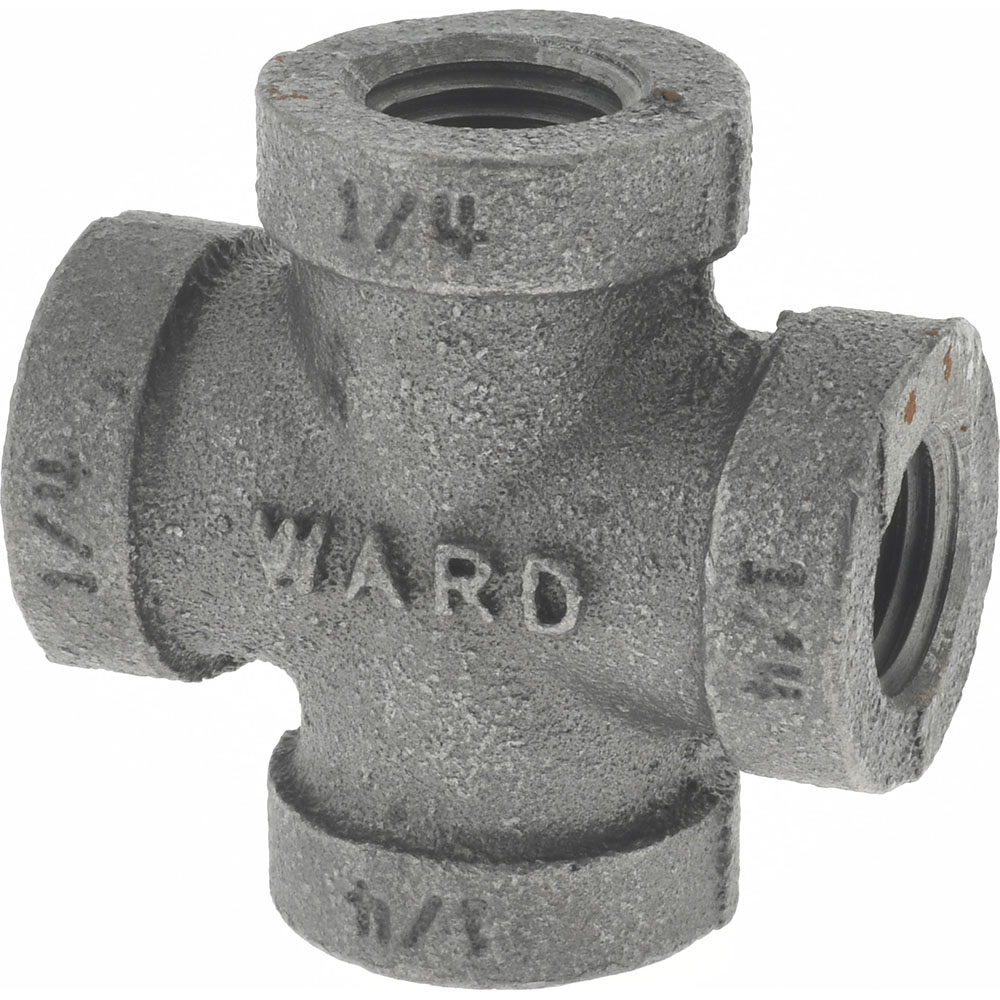 Black Cross: 1/4", Threaded