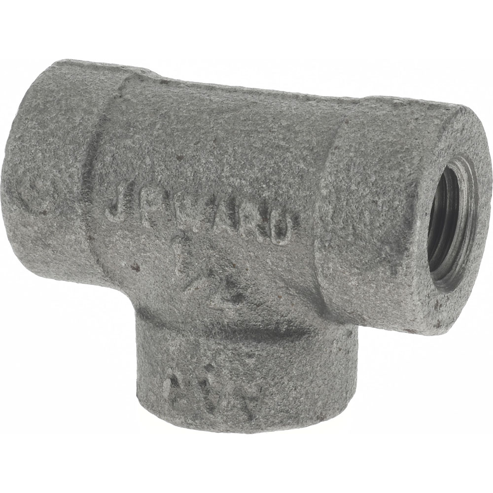 Black Tee: 1/4", Threaded