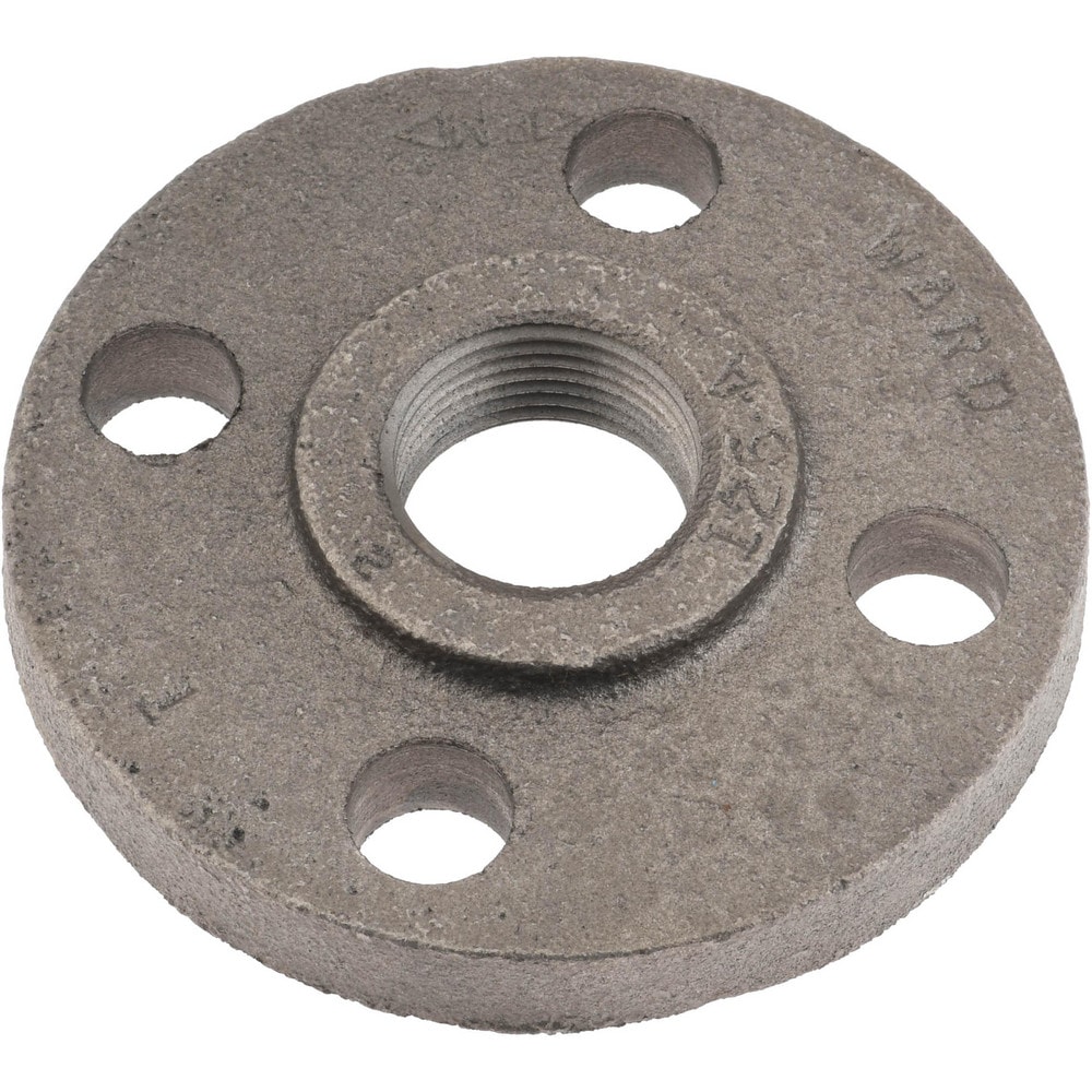 1" Pipe, 4-1/4" OD, 11/16" Hub Length, Iron Threaded Pipe Flange