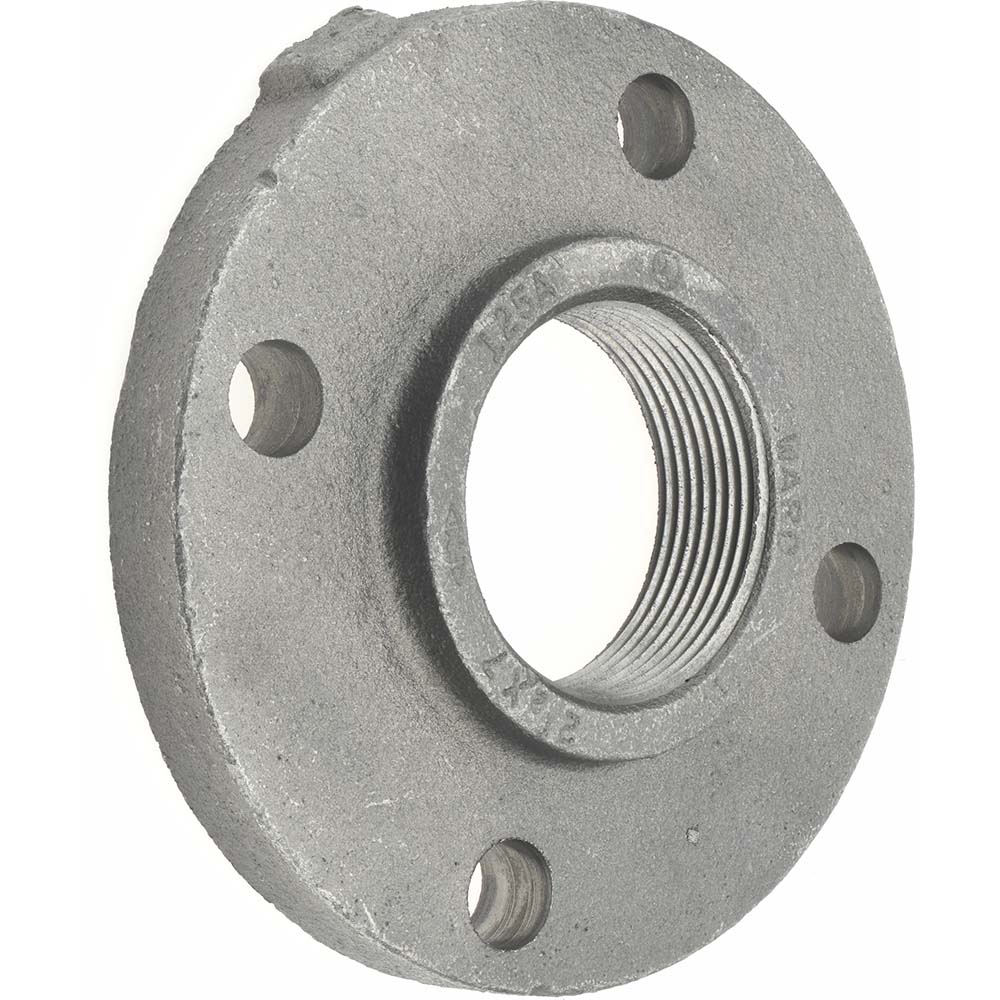 2-1/2" Pipe, 7" OD, 1-1/8" Hub Length, Iron Threaded Pipe Flange