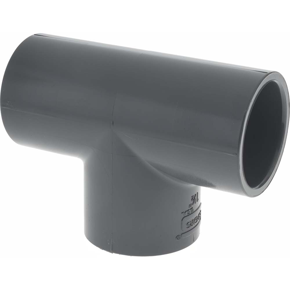 PROSOURCE 11/2" PVC Plastic Pipe Tee 37000114 MSC Industrial Supply