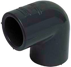 Value Collection 808-040 4" PVC Plastic Pipe 90° Elbow Image