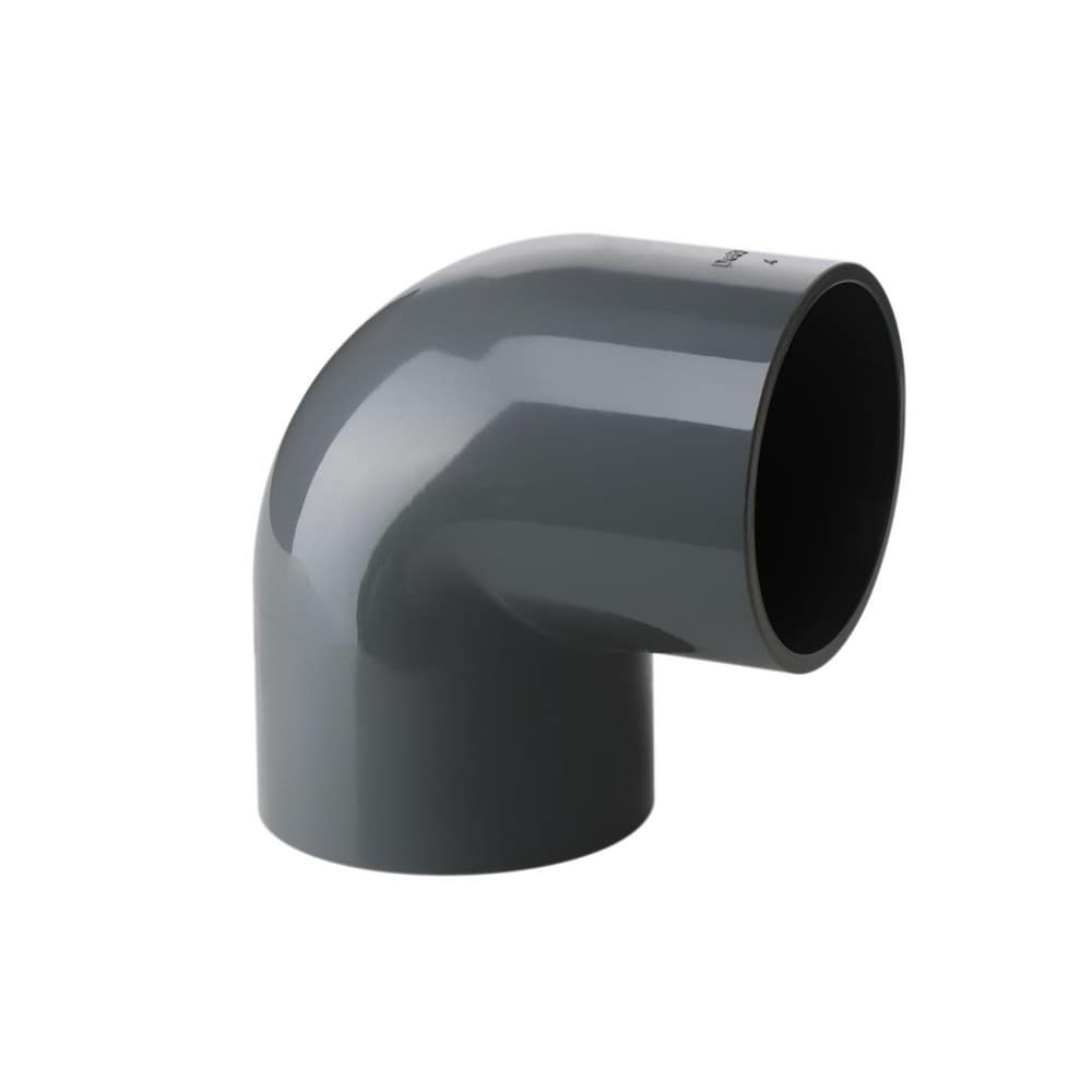 PRO-SOURCE 806-060 6" PVC Plastic Pipe 90° Elbow Image