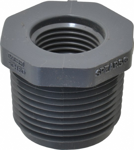 Value Collection 1 x 1/2" PVC Plastic Pipe Bushing 37001245 MSC