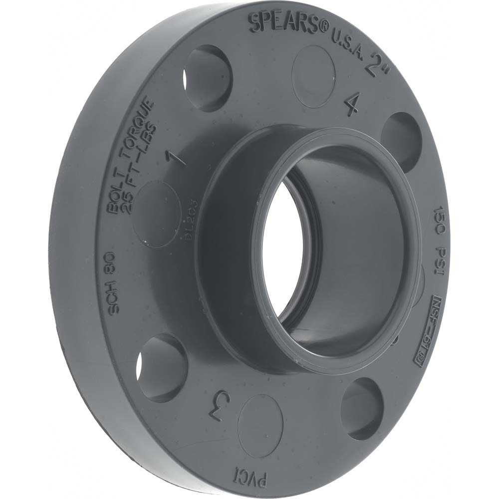 PROSOURCE 2" PVC Plastic Pipe Flange (One Piece) 37001609 MSC Industrial Supply