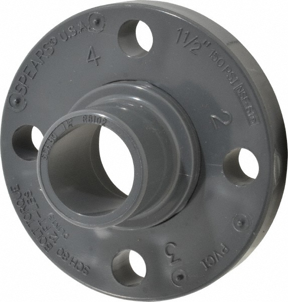 Value Collection 11/2" PVC Plastic Pipe Flange (Two Piece