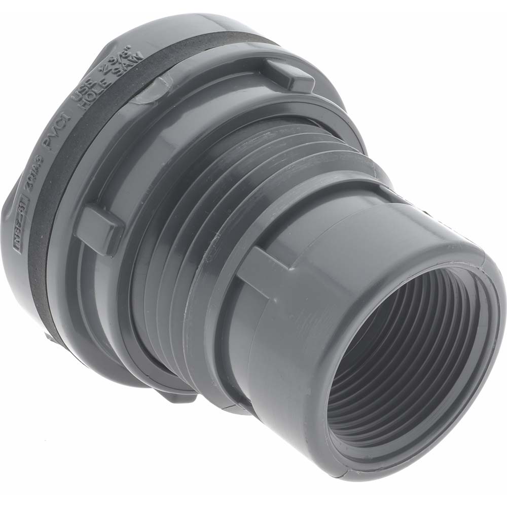 Value Collection 11/4" PVC Plastic Pipe Bulkhead Tank Adapter