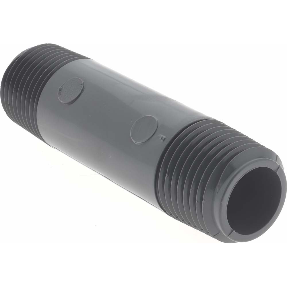 Value Collection 1/2" Pipe, 3" Long PVC Threaded Plastic Pipe Nipple