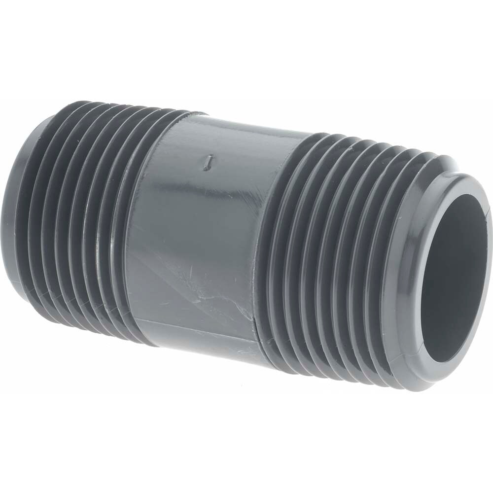 Value Collection 3 4 Pipe 2 Long PVC Threaded Plastic Pipe Nipple 