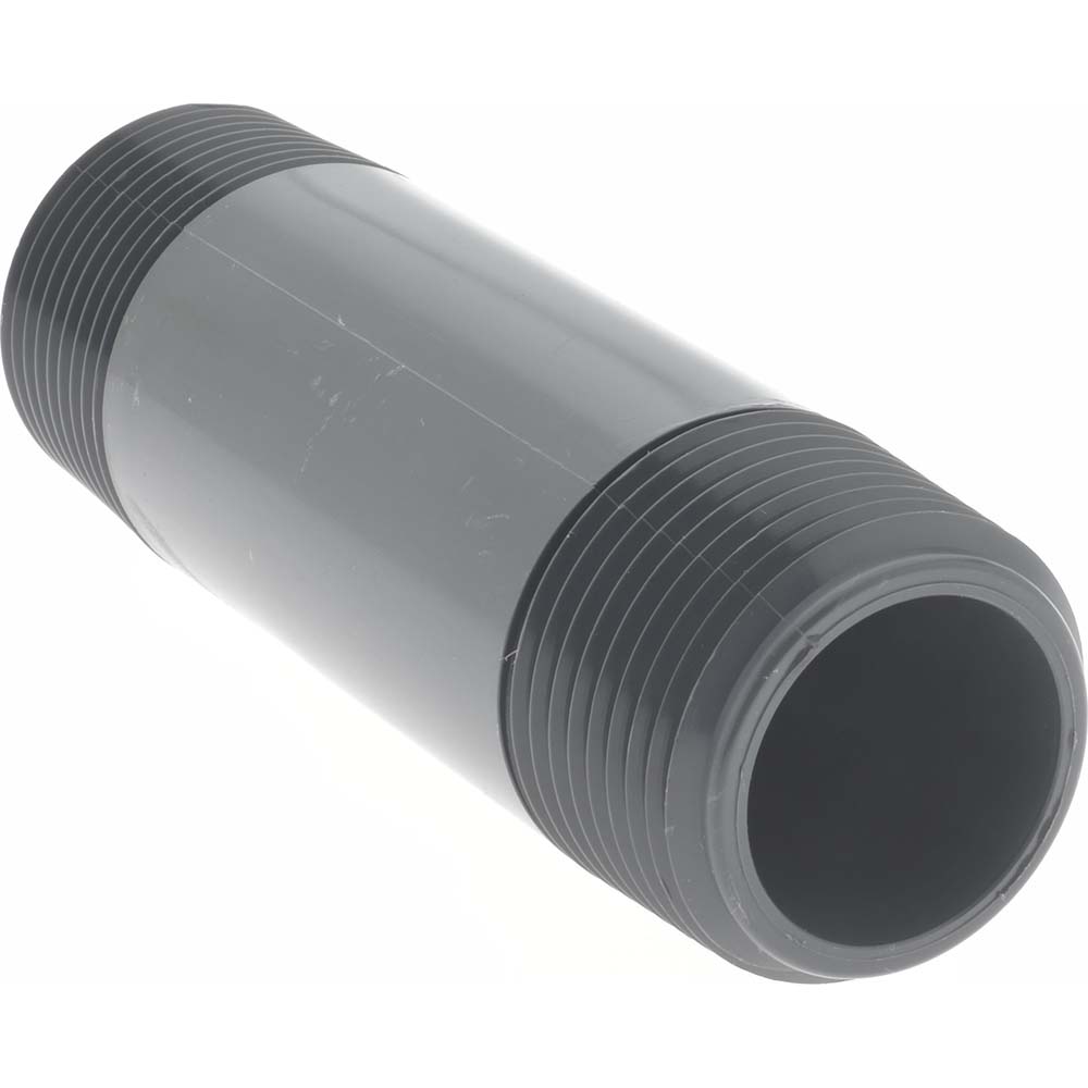 Value Collection 1" Pipe, 4" Long PVC Threaded Plastic Pipe Nipple