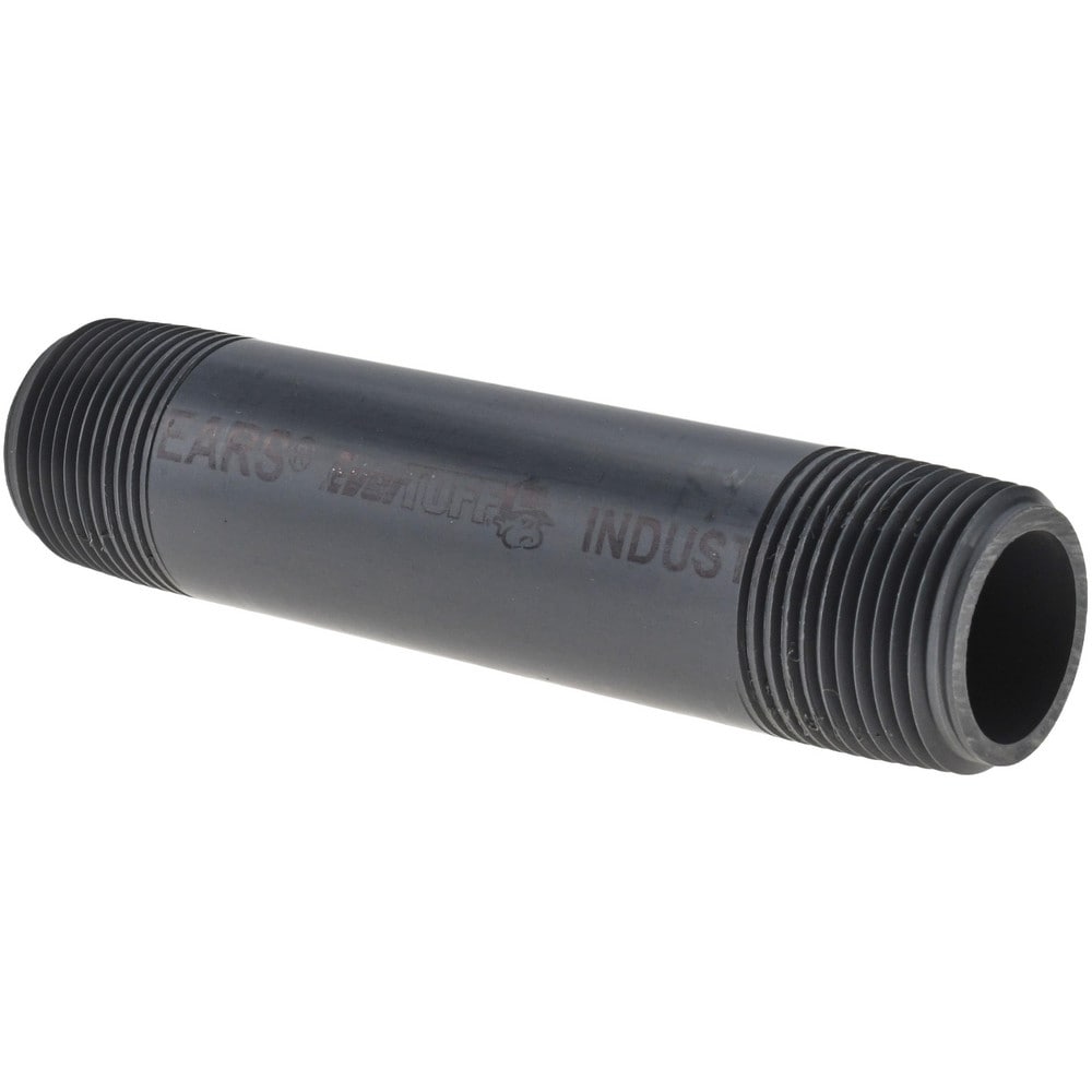 1" Pipe, 5-1/2" Long PVC Threaded Plastic Pipe Nipple