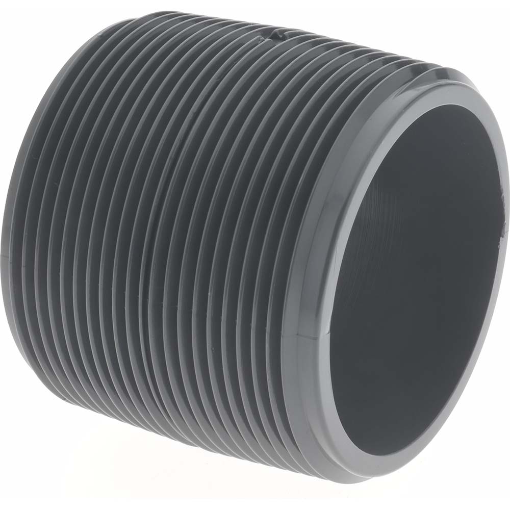 Value Collection 2" Pipe, 2" Long PVC Threaded Plastic Pipe Nipple