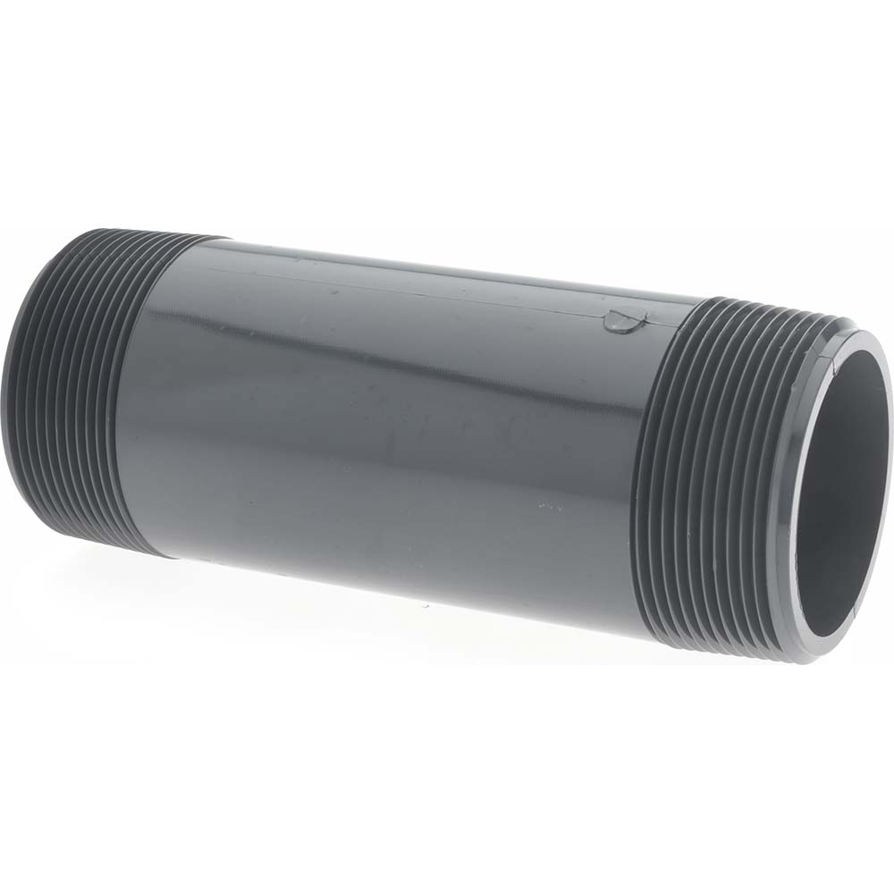 Value Collection 2" Pipe, 6" Long PVC Threaded Plastic Pipe Nipple