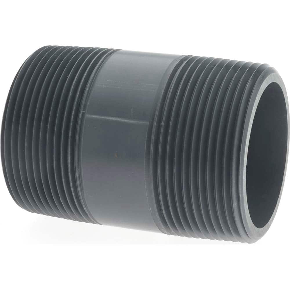 3/4" Pipe 4-1/2" Long PVC Threaded Pipe Nipple,Box of 10 MG 108734,
