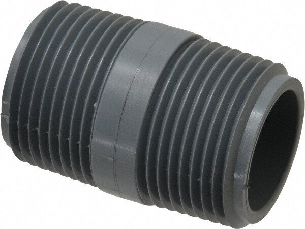 1" Pipe, 2" Long CPVC Threaded Plastic Pipe Nipple