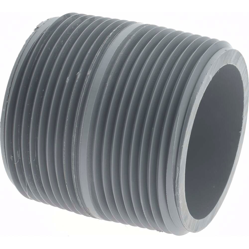 1-1/2" Pipe, 1-3/4" Long CPVC Threaded Plastic Pipe Nipple