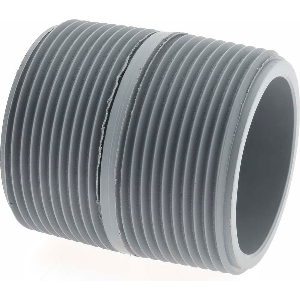 1-1/2" Pipe, 2" Long CPVC Threaded Plastic Pipe Nipple