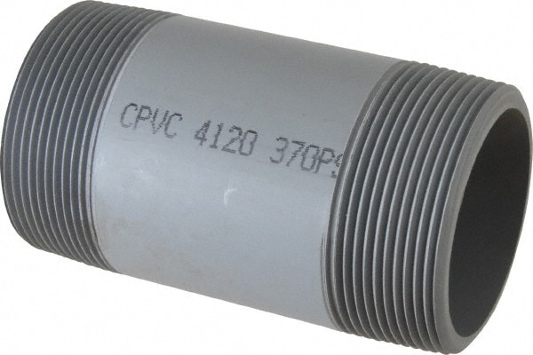 Value Collection 889-060C 3" Pipe, 6" Long CPVC Threaded Plastic Pipe Nipple Image