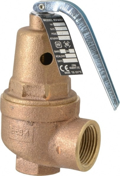 Conbraco 10-614-10 ASME Section IV Safety Relief Valve: 3/4" Inlet, 50 Max psi 