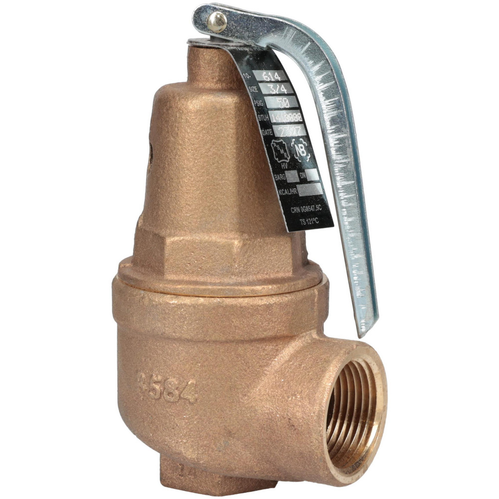 ASME Section IV Safety Relief Valve: 3/4" Inlet, 50 Max psi