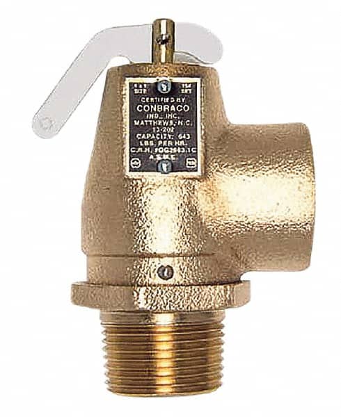 Conbraco 13-213-B10 ASME Low Pressure Steam Heating Relief Valve: 1-1/4" Inlet, 10 Max psi 