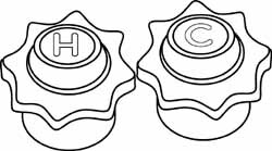Faucet Handles; Type: Faucet Handles ; Style: Heritage CP Handles (L,K) ; For Manufacturer: AS ; For Manufacturer's Number: 6458-021/23 ; PSC Code: 4510