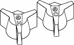 Faucet Handles; Type: Faucet Handles ; Style: CP Handles (T/S) ; For Manufacturer: CN ; For Manufacturer's Number: 521H&C ; PSC Code: 4510