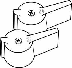 Faucet Handles; Type: Faucet Handles ; Style: CP Handles (L,K) ; For Manufacturer: GB ; For Manufacturer's Number: 91-590/1 ; PSC Code: 4510