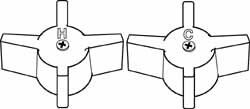 Faucet Handles; Type: Faucet Handles ; Style: CP Handles (T/S) ; For Manufacturer: GB ; For Manufacturer's Number: 90-400/1 ; PSC Code: 4510