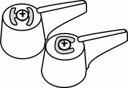 Faucet Handles; Type: Faucet Handles ; Style: CP HANDLES (L) ; For Manufacturer: UB ; For Manufacturer's Number: 1349H&C ; PSC Code: 4510