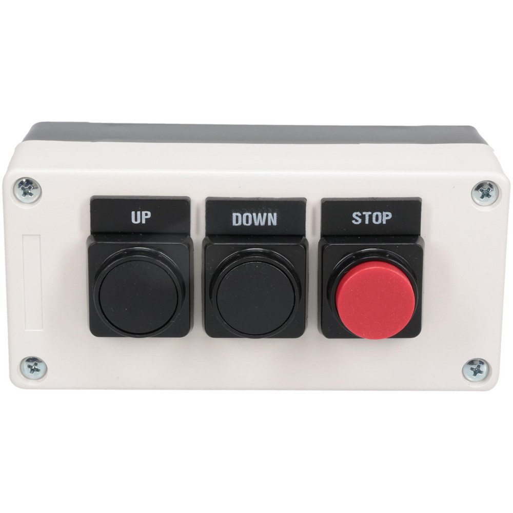 Push-Button Control Station: Momentary, NO/NC, Emergency Stop - 1 Pushbutton Operator, Mushroom Head Operator, Red