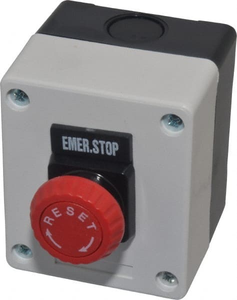 ACI 111754 Push-Button Control Station: Turn to Release, NO/NC, Emergency Stop 